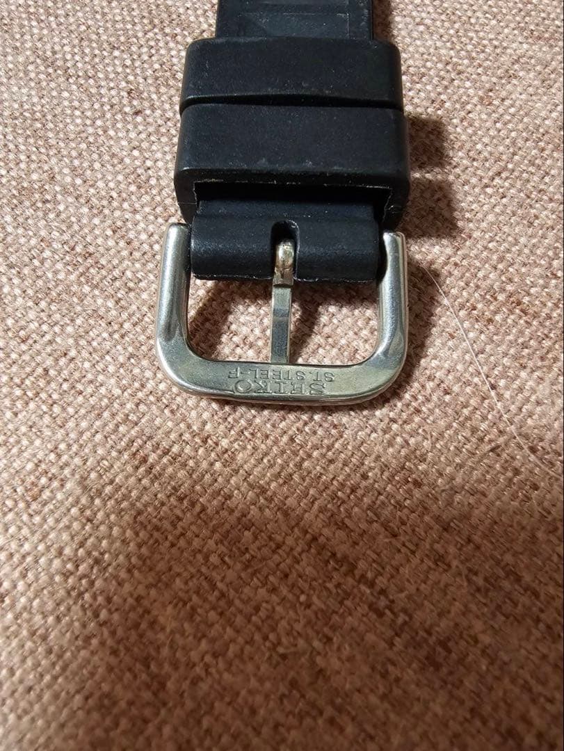 セイコー ダイバー用純正ウレタンベルト ワッフル19mm極美品