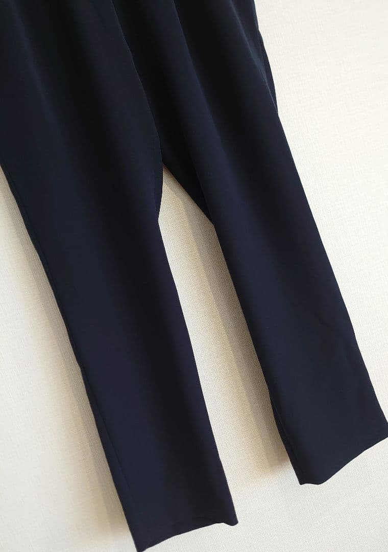 YOKO CHAN ヨーコチャン/ハイウエスト　ギャザーパンツ/38　ネイビー