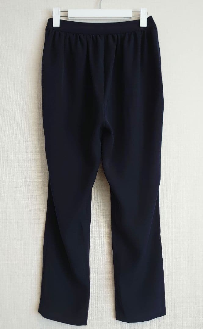 YOKO CHAN ヨーコチャン/ハイウエスト　ギャザーパンツ/38　ネイビー