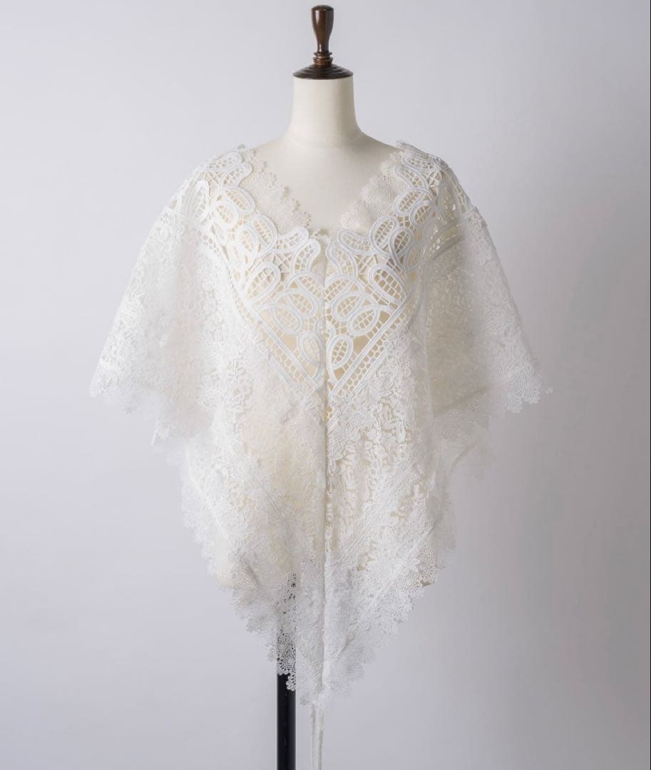 タグ付新品☆ラベルエチュード☆モチーフレースBIGカラー