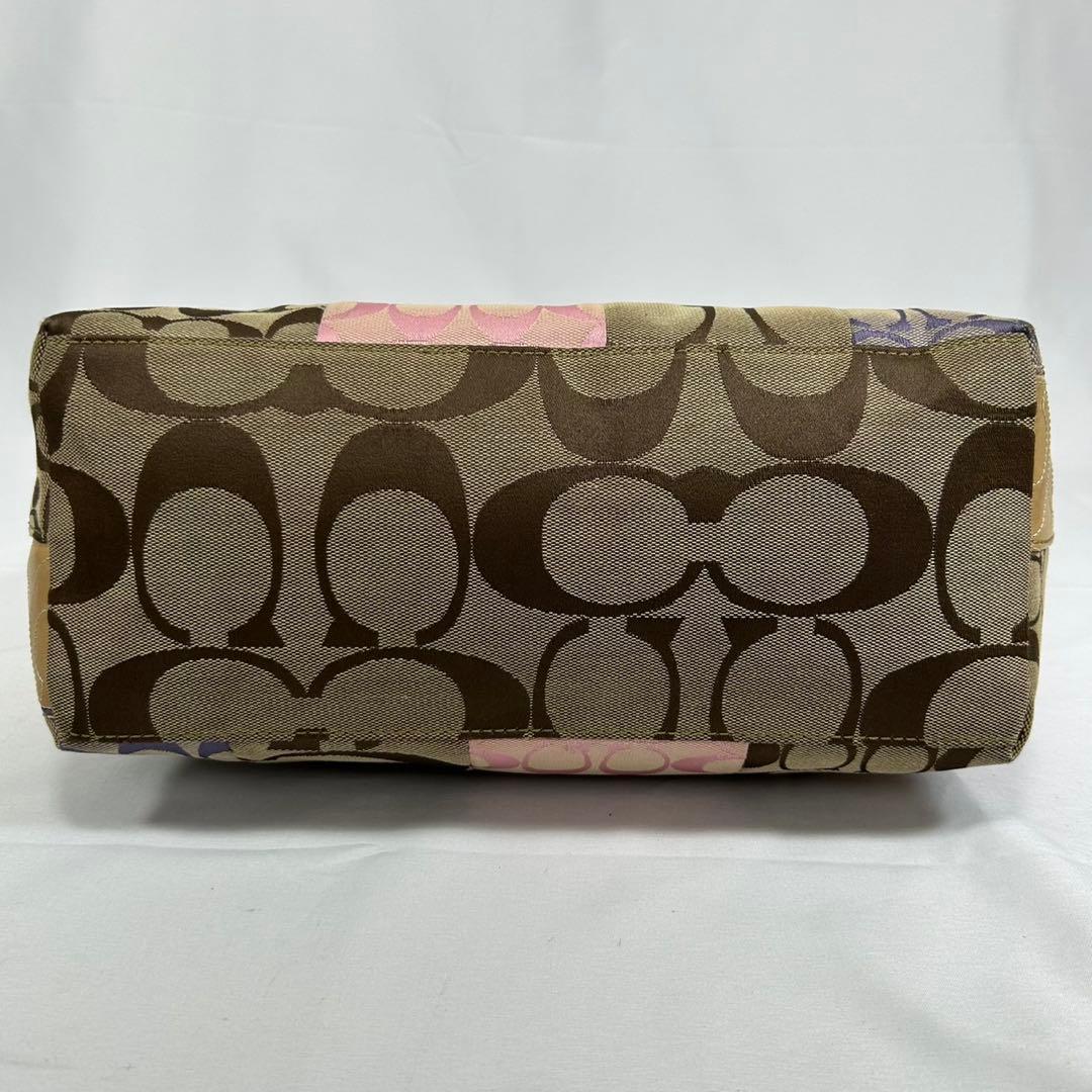 【美品】コーチ 11711 パッチワーク シグネチャー トートバッグ 手提げ