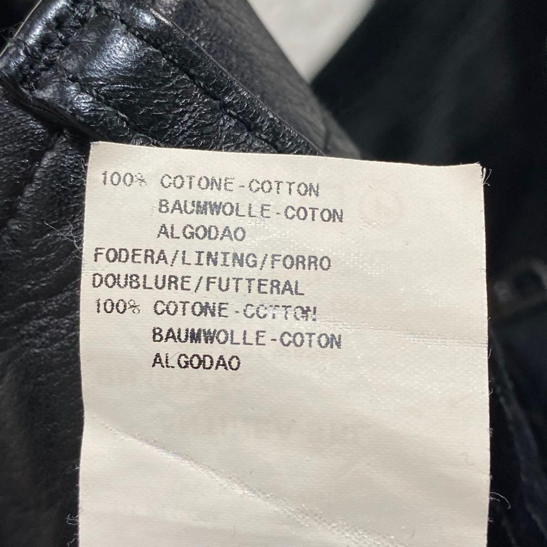 EMPORIO ARMANI ベロアスラックス　ストライプ　ストレート　レザー