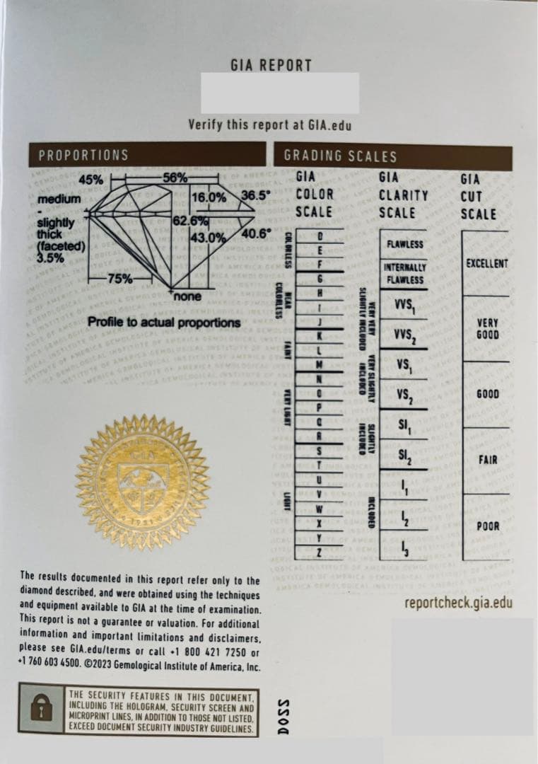 幻の type2A 天然ダイヤモンド 0.45ct D IF 3EX H&C