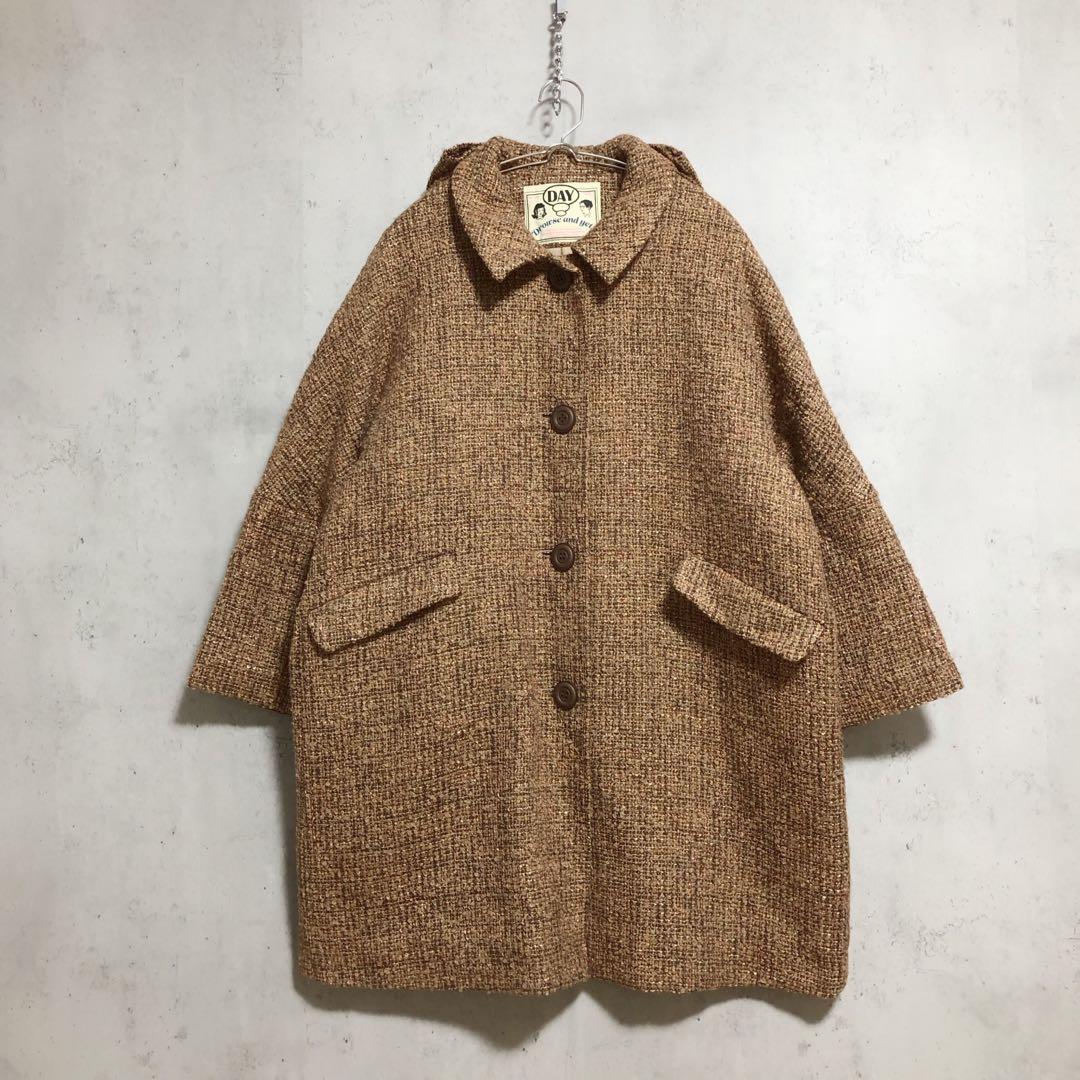 Drowse and yet... バックリボン　ツイードコート　良品