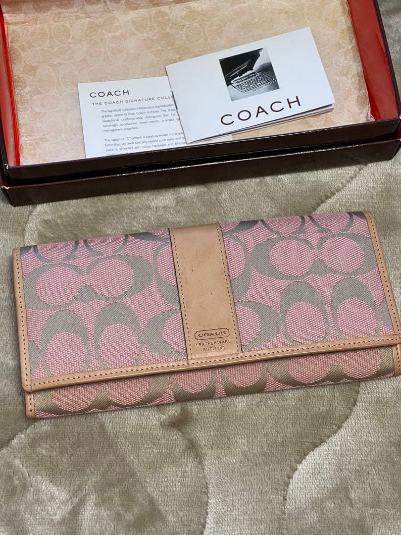 COACH ピンク トートバッグ＋長財布 セット