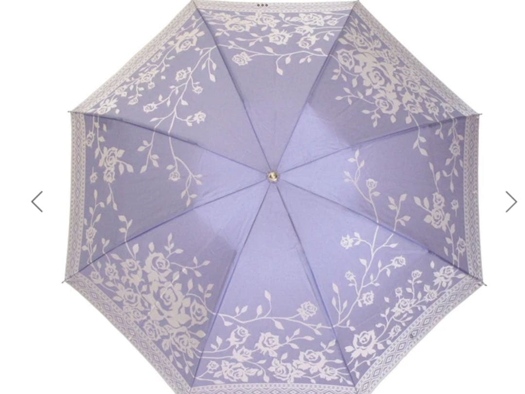 槙田商店　晴雨兼用折りたたみ傘　kirie バラ　ロイヤルパープル