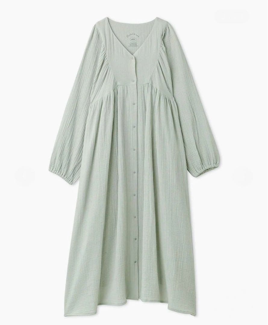 【新品・未使用】gelato pique マタニティガーゼワンピース（ミント）