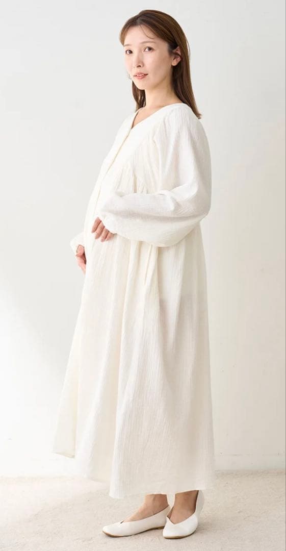 【新品・未使用】gelato pique マタニティガーゼワンピース（ミント）