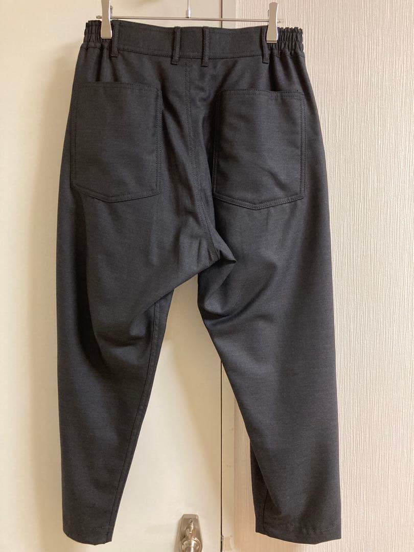 2022SS ギャルソン HOMME DUEX ウール チャコールグレーパンツ