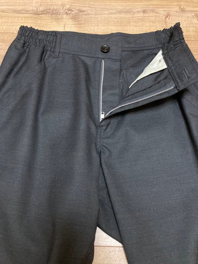 2022SS ギャルソン HOMME DUEX ウール チャコールグレーパンツ