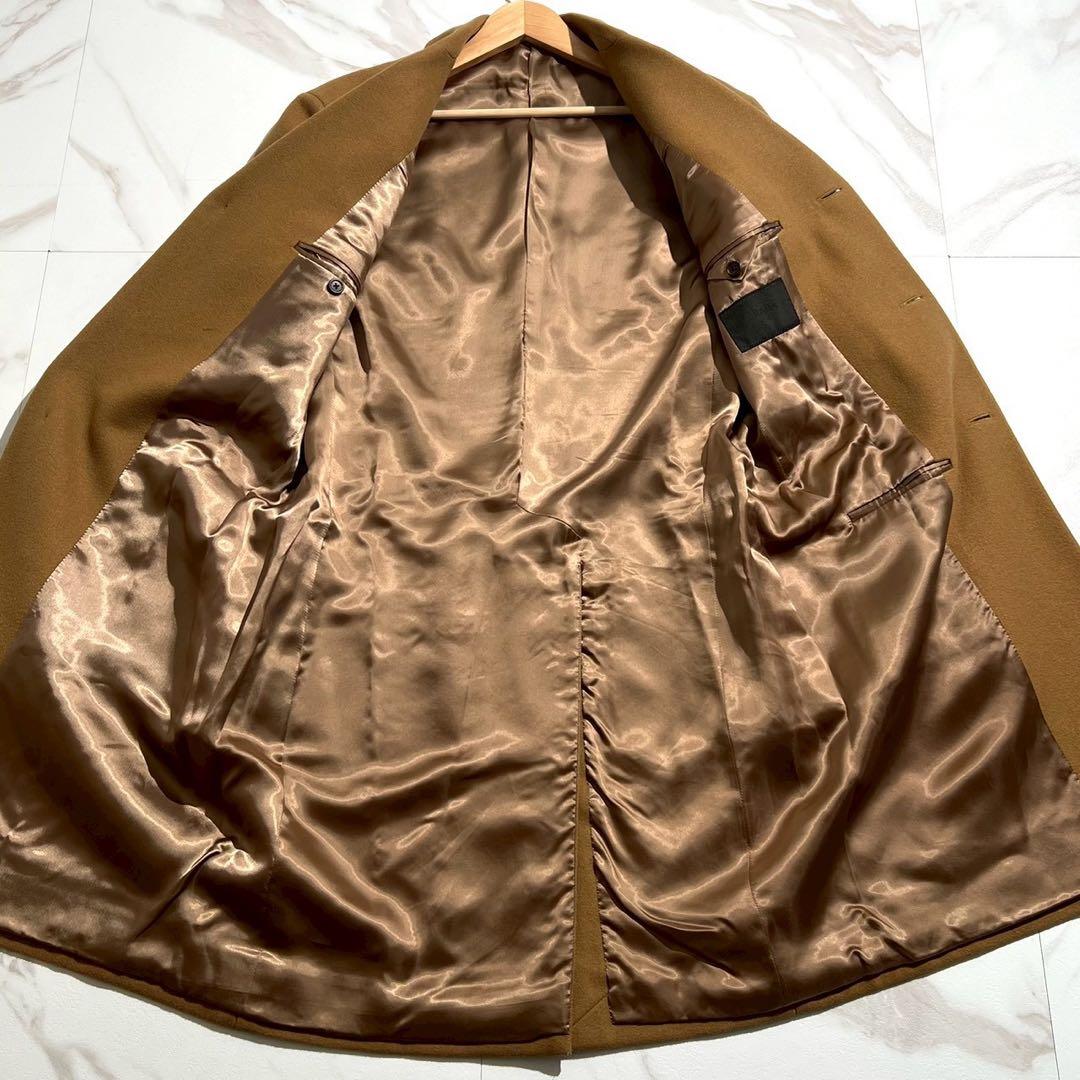 カシミヤ100% 極美品 PRADA チェスターコート キャメル XL 【201