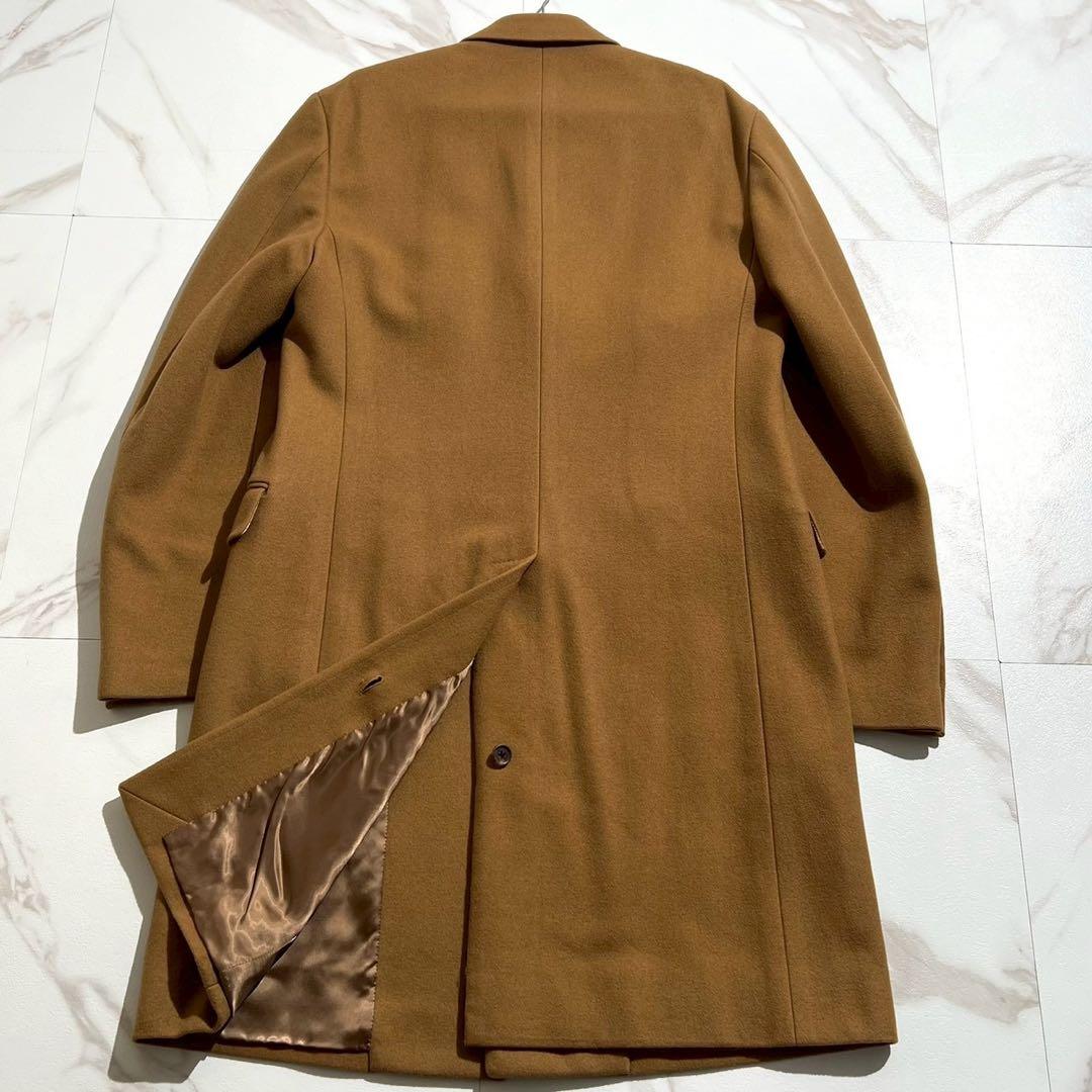 カシミヤ100% 極美品 PRADA チェスターコート キャメル XL 【201