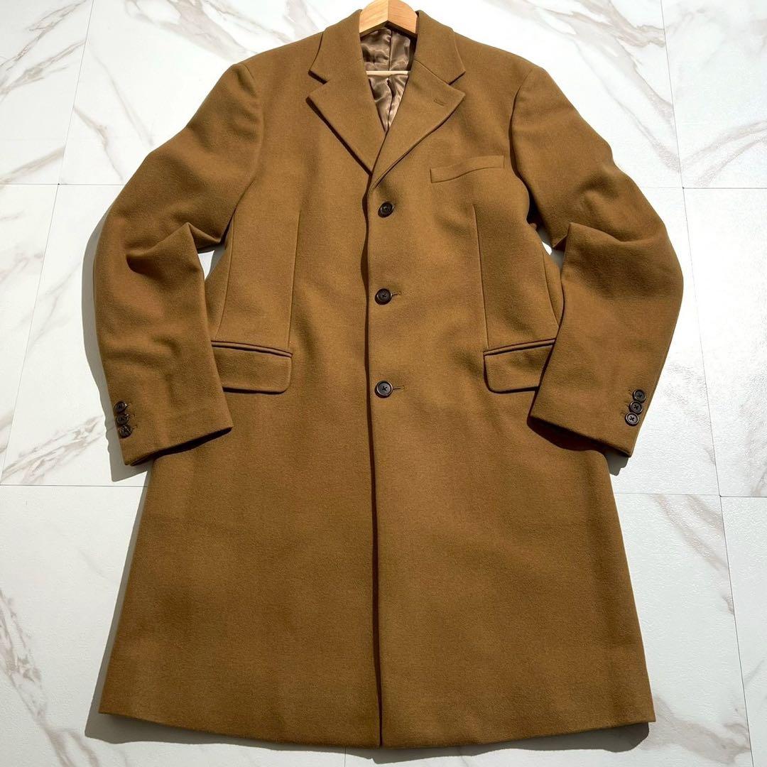カシミヤ100% 極美品 PRADA チェスターコート キャメル XL 【201