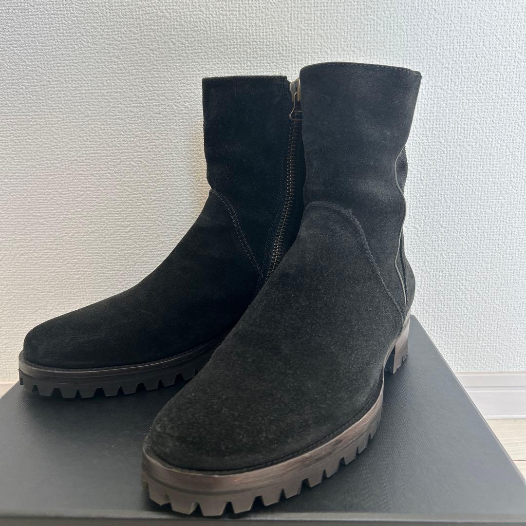 ブッテロ BUTTERO サイドジップ ブーツ 39 B1117 スウェード 黒