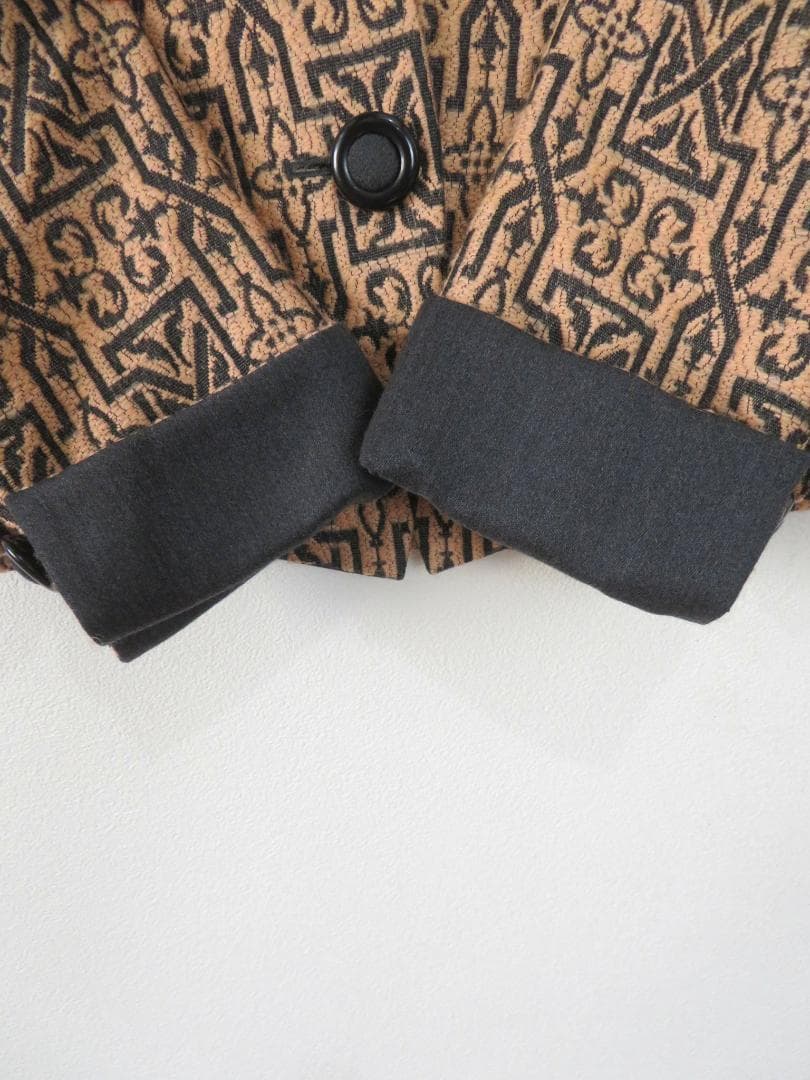 オールド クリスチャンディオール ウール シルク ジャガード織 総柄 ジャケット