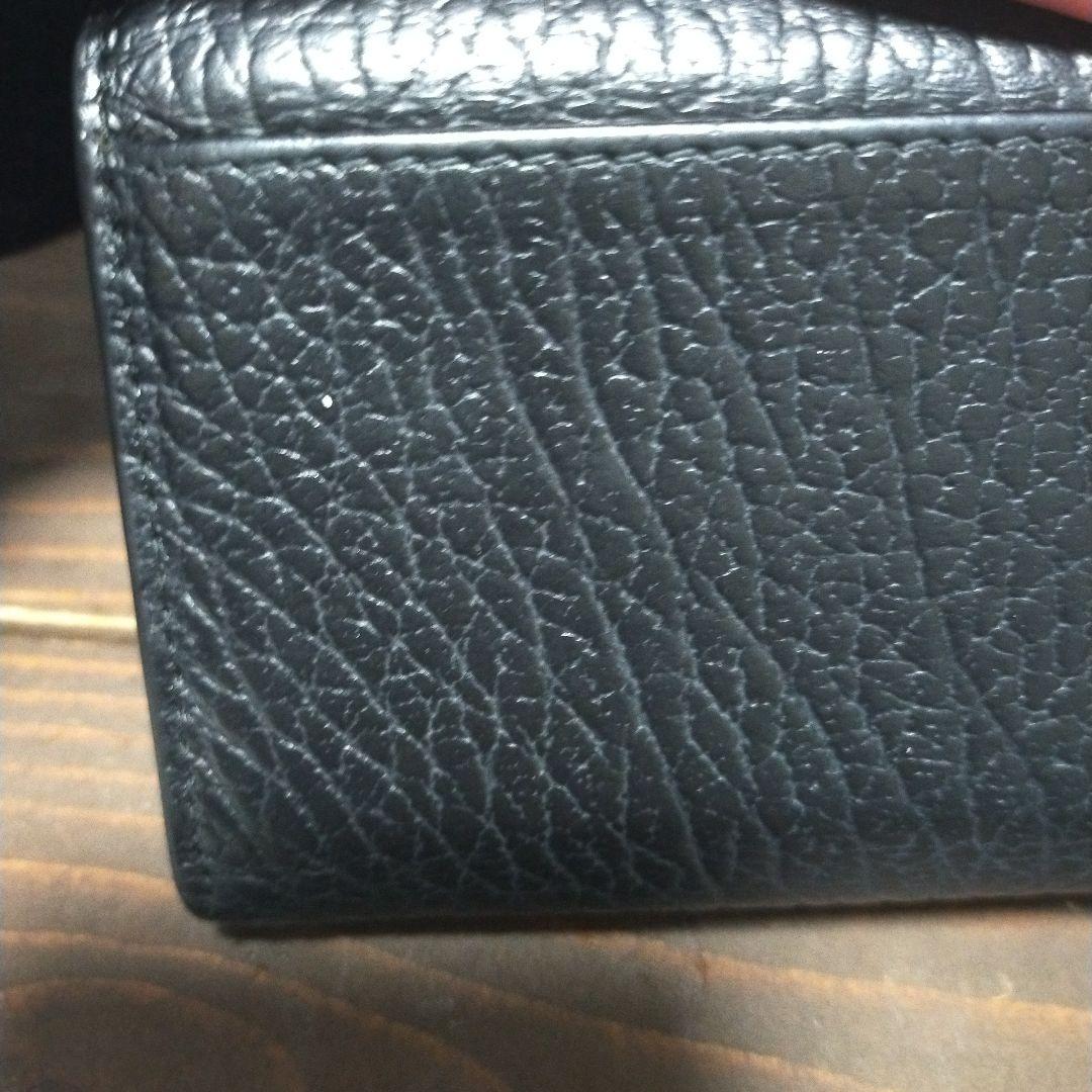 Maison Margiela ブラックレザー三つ折り財布