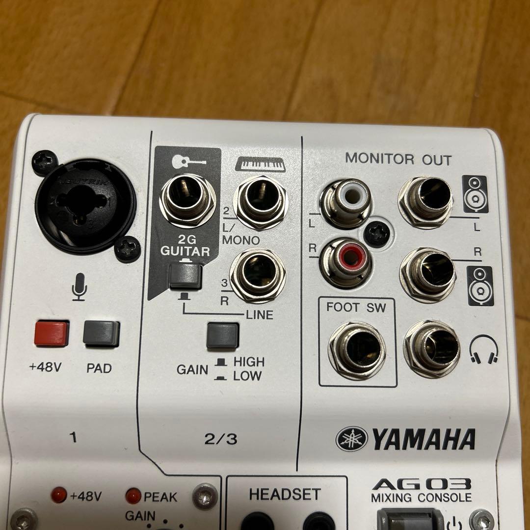 YAMAHA AG03オーディオインターフェース本体＋ケーブル 一部動作確認済み
