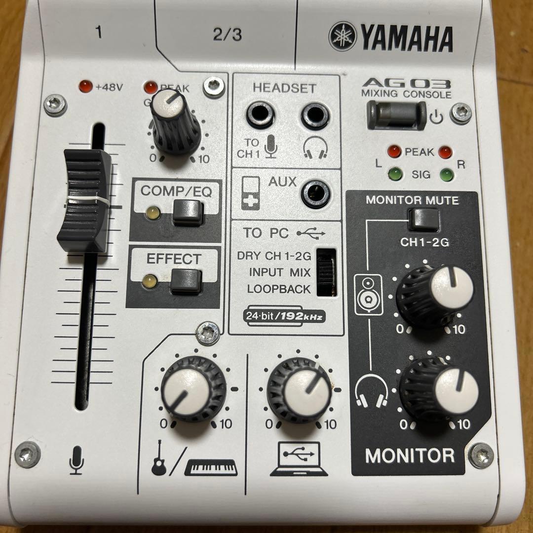 YAMAHA AG03オーディオインターフェース本体＋ケーブル 一部動作確認済み