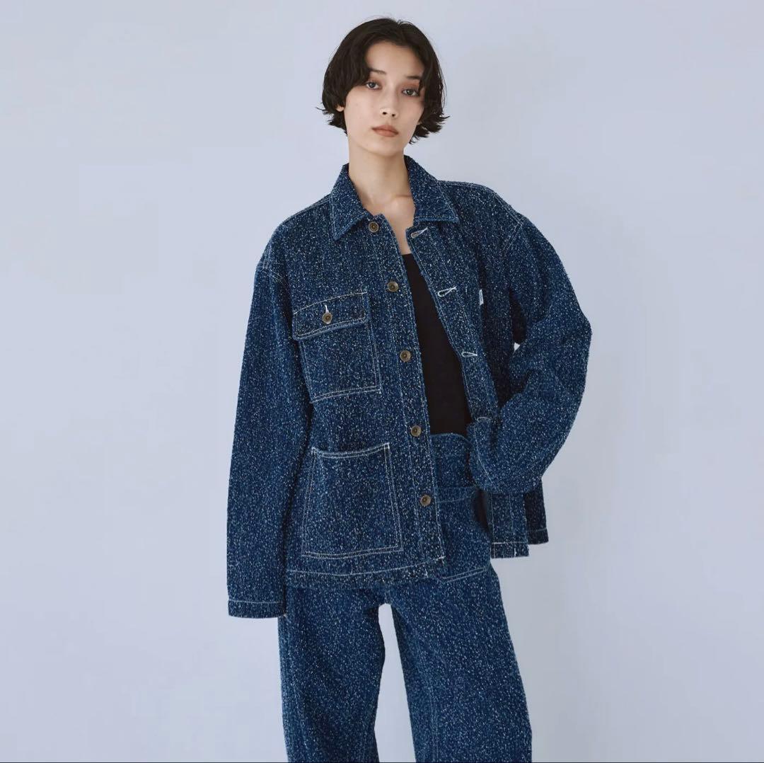 Searoomlynn needle punch material カバーオール