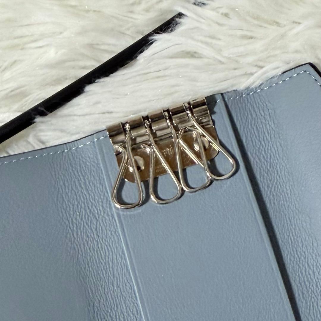 ⭐️未使用⭐️　ボナベンチュラ　スリム　キーケース　ノービレレザー　ブルーリン