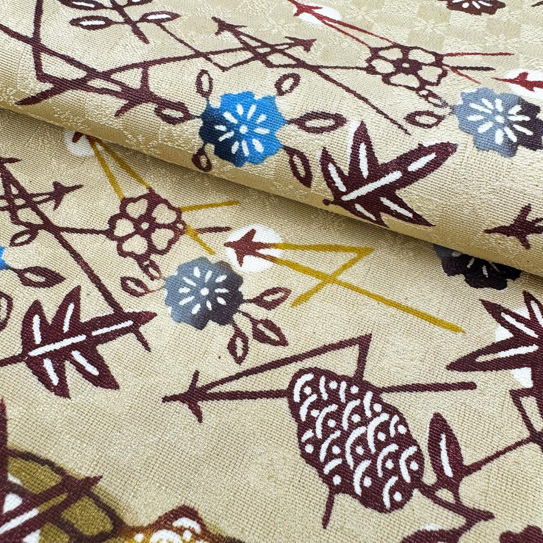 未使用 長尺 ■ 本場琉球びんがた 城間栄喜 作 名古屋帯 紅型 ゑり善扱