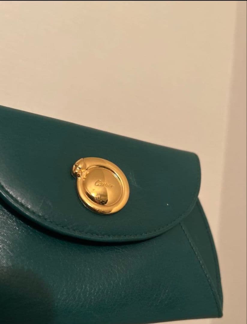 【美品】カルティエ　cartier パンテール　小銭入れ　グリーン　希少色