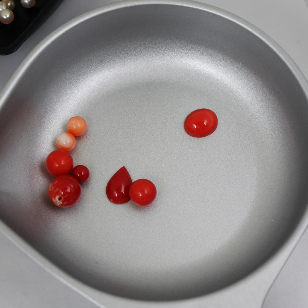 h*i様 真珠 珊瑚 詰め合わせ シルバー マベパール 血赤サンゴ 穴あき 手芸