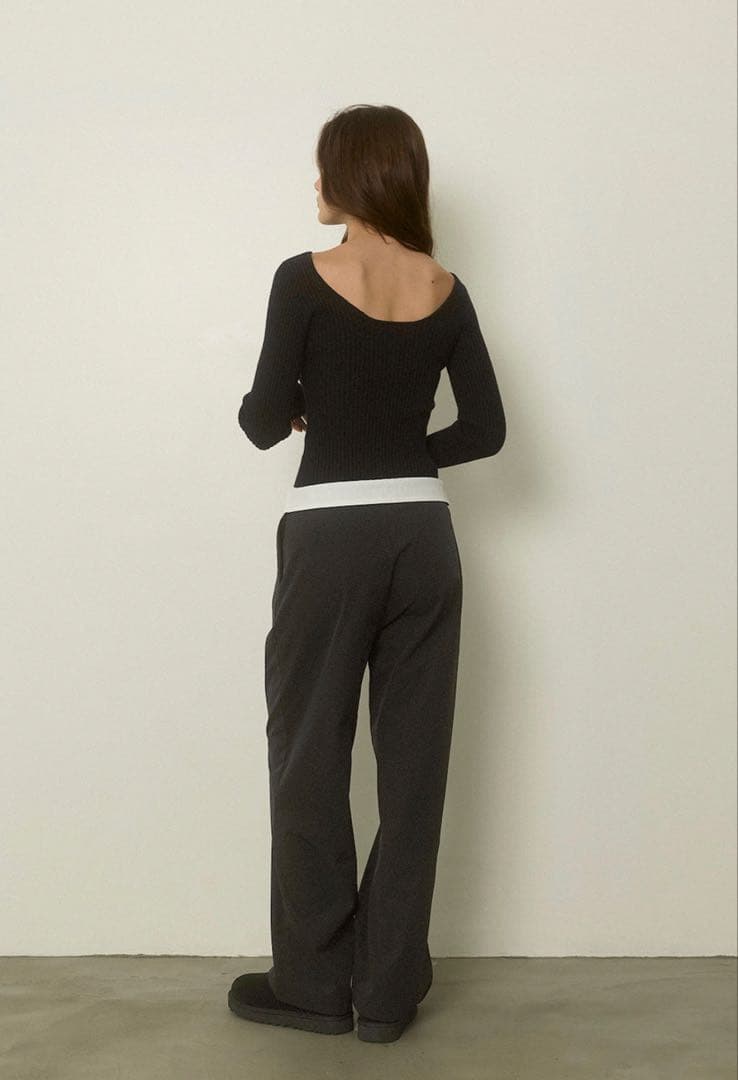 パンツ Wellness Turn-up Waist Warm Pants