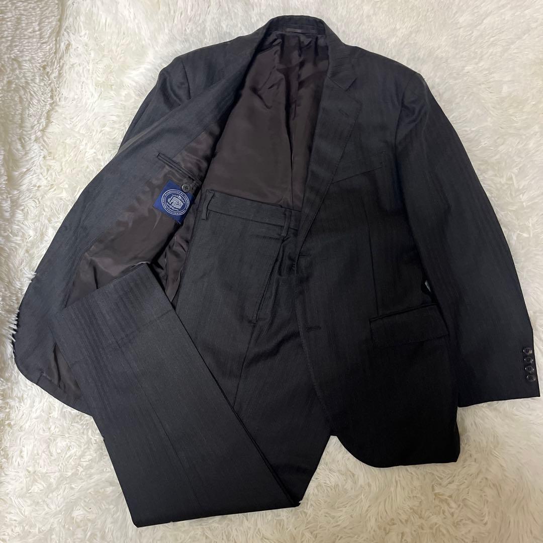 【極美品】JPRESS セットアップ スーツAB6 茶 ツイード オンワード樫山