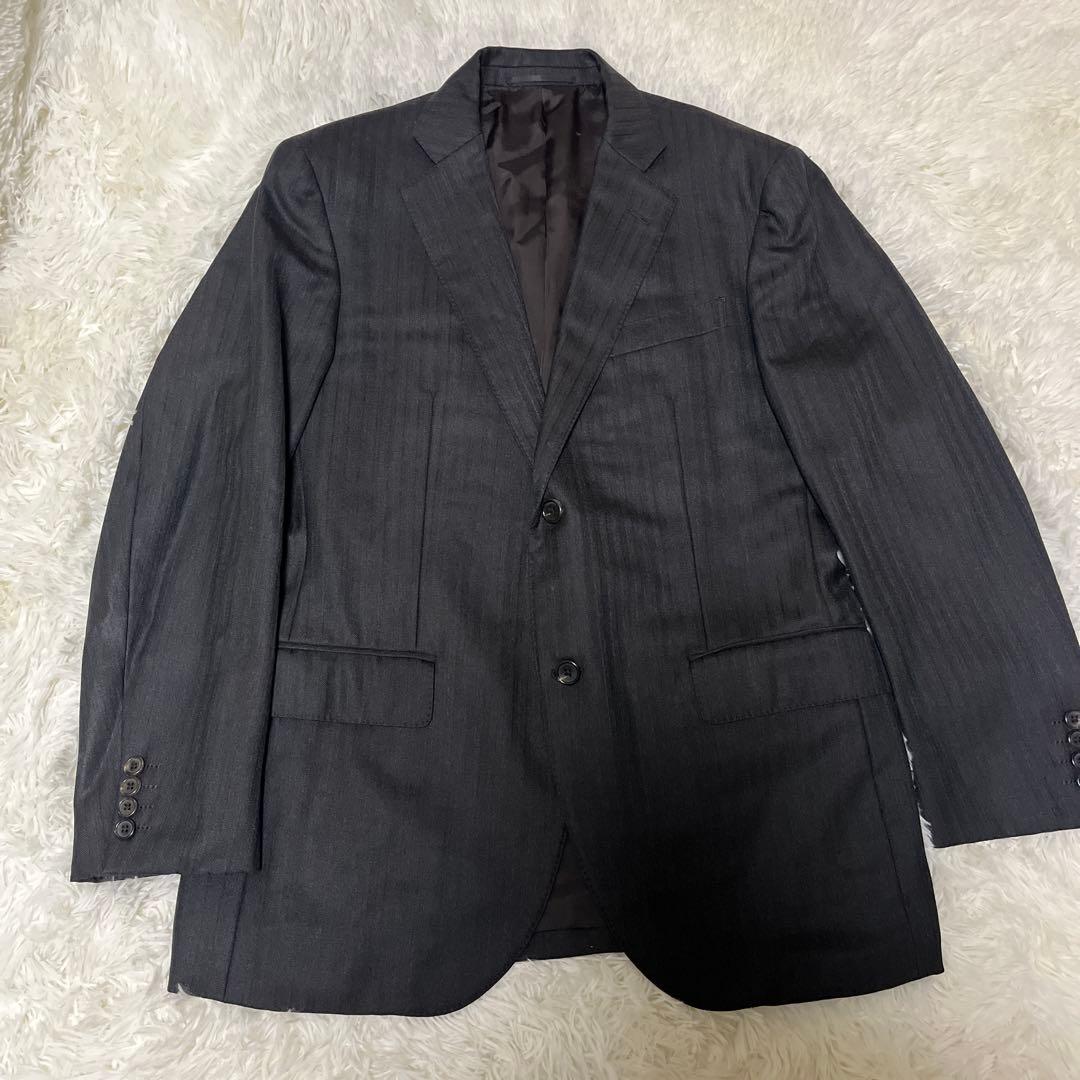 【極美品】JPRESS セットアップ スーツAB6 茶 ツイード オンワード樫山