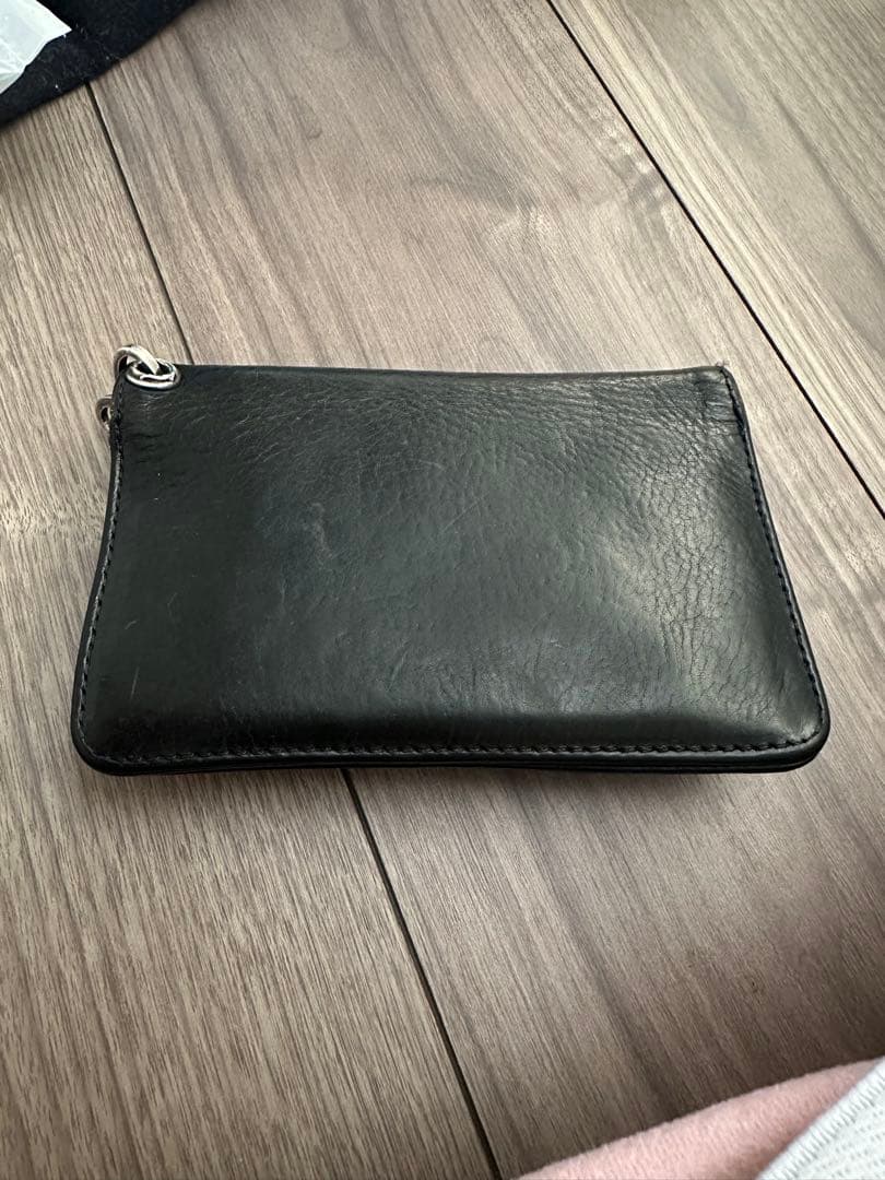 クロムハーツ 1ZIPクロスボタンレザーウォレット