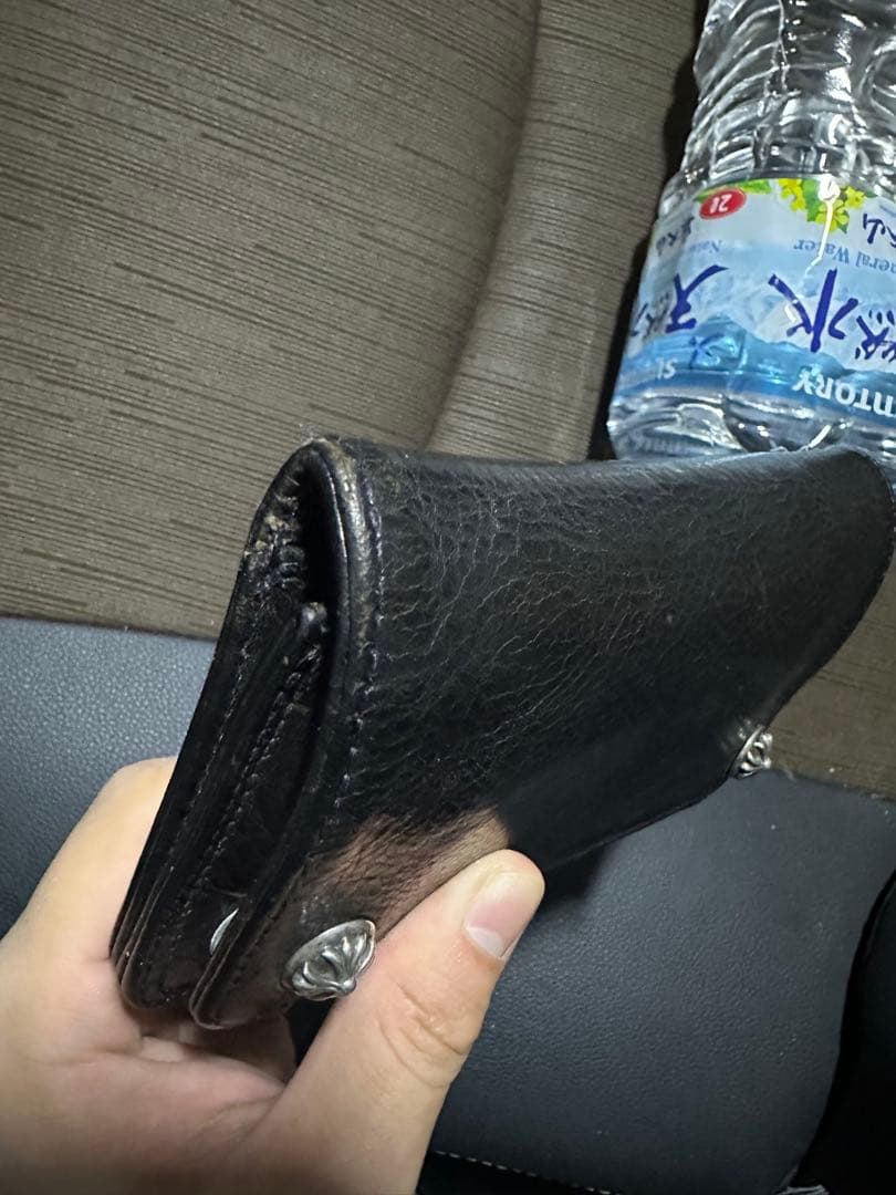 クロムハーツ 1ZIPクロスボタンレザーウォレット