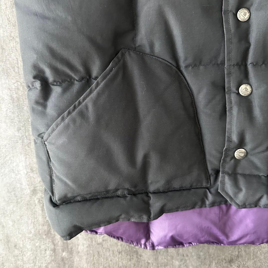 SIERRA DESIGNS リバーシブルダウンベスト ブラック/パープル