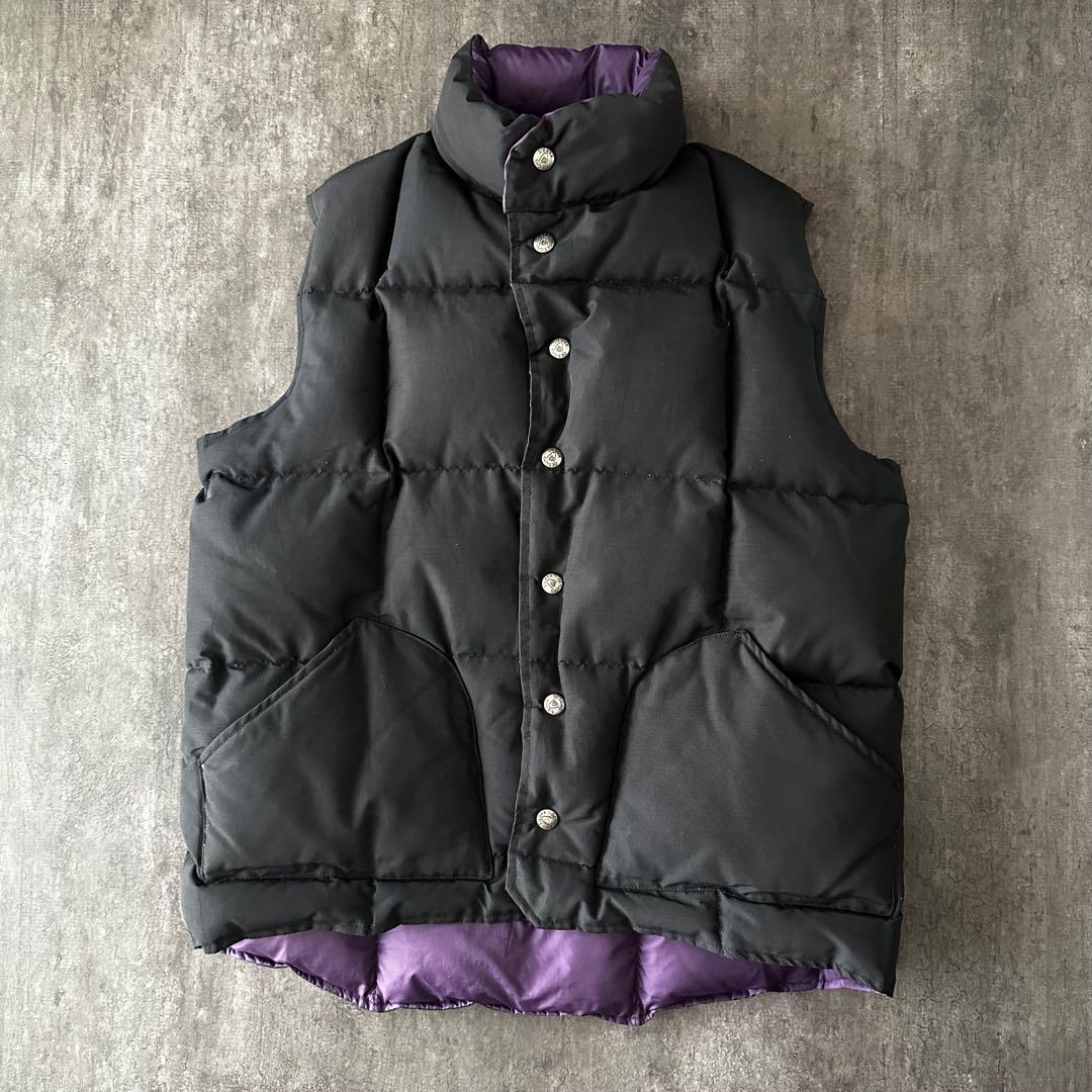 SIERRA DESIGNS リバーシブルダウンベスト ブラック/パープル