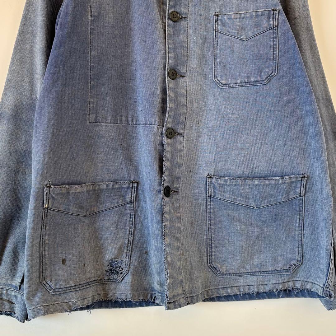 60s ヴィンテージ フレンチ Vポケ カバーオール ユーロ古着 ヨーロッパ