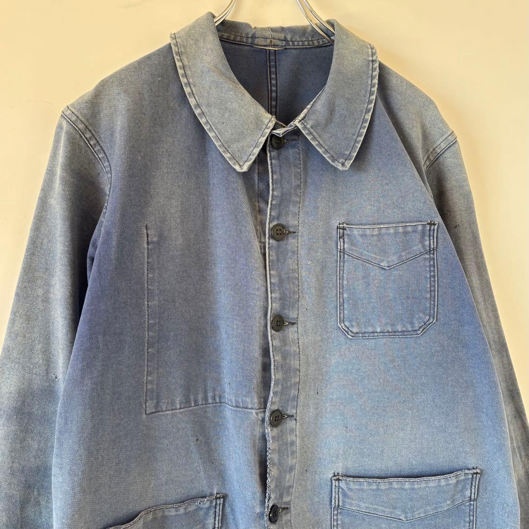 60s ヴィンテージ フレンチ Vポケ カバーオール ユーロ古着 ヨーロッパ