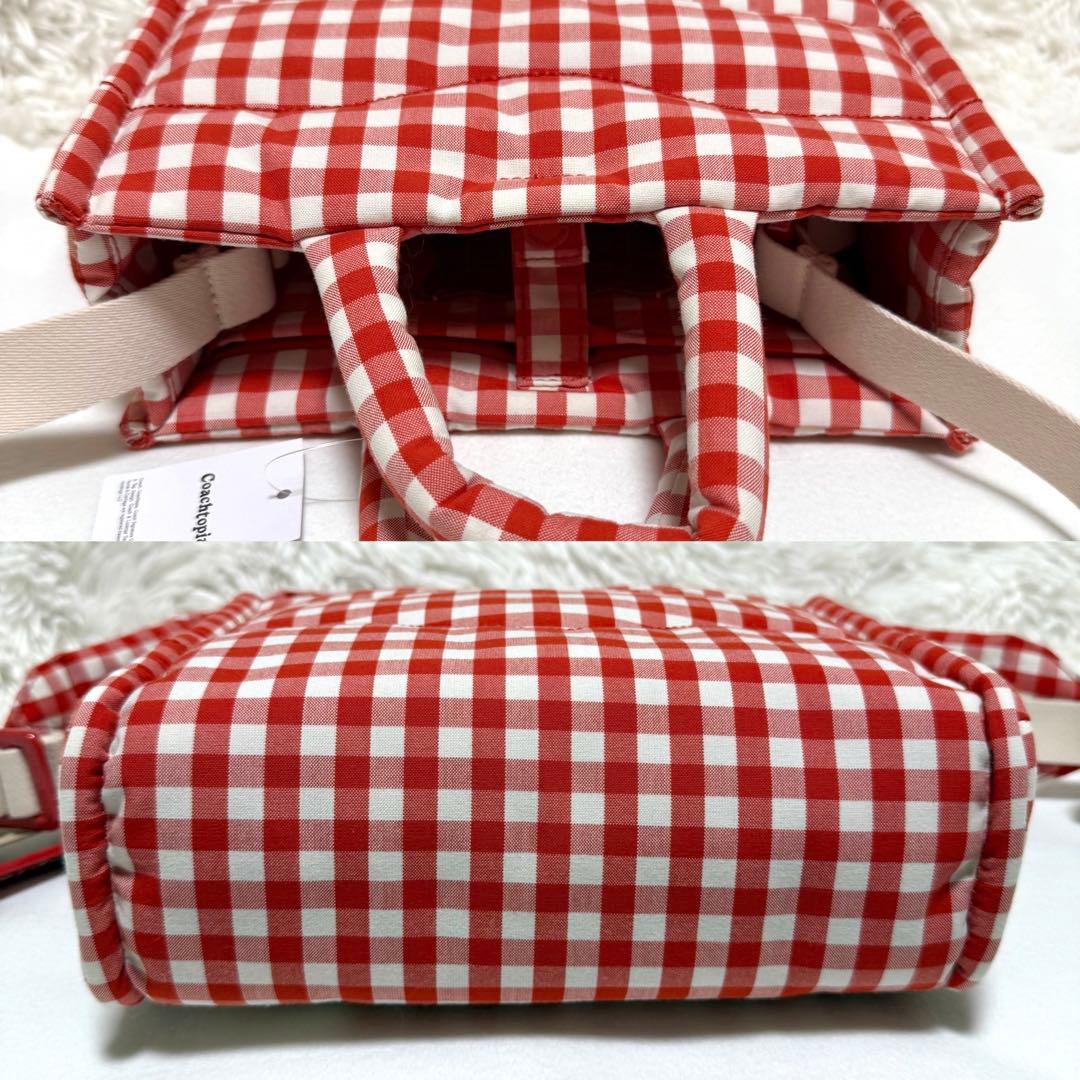 未使用 コーチトピア ギンガム チェック 2way ループ トートバッグ