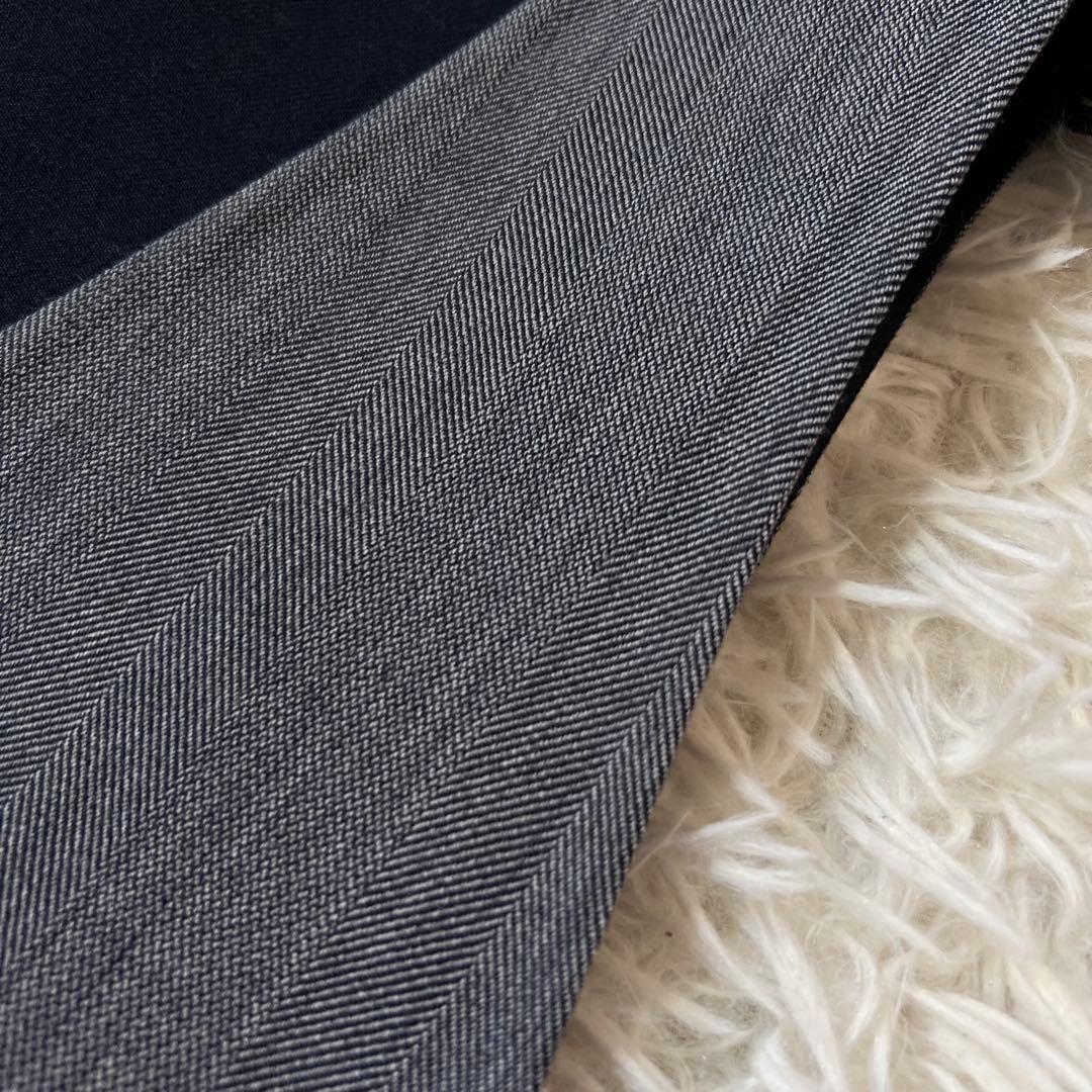 DRAWER ドゥロワー ヘリンボーン ノースリーブ Vネック ジレ ブラウス