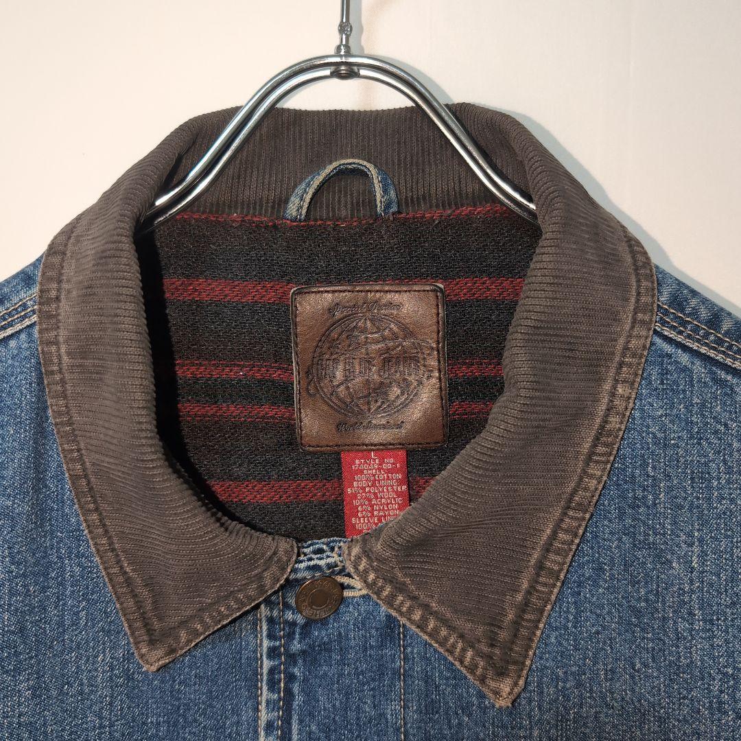 90s old GAP カバーオール 裏地付き 襟コーデュロイ 3本ステッチ