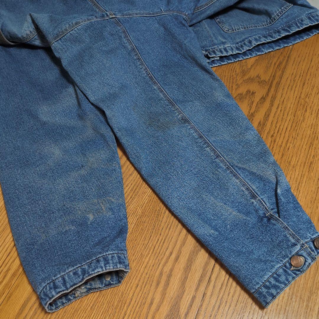 90s old GAP カバーオール 裏地付き 襟コーデュロイ 3本ステッチ