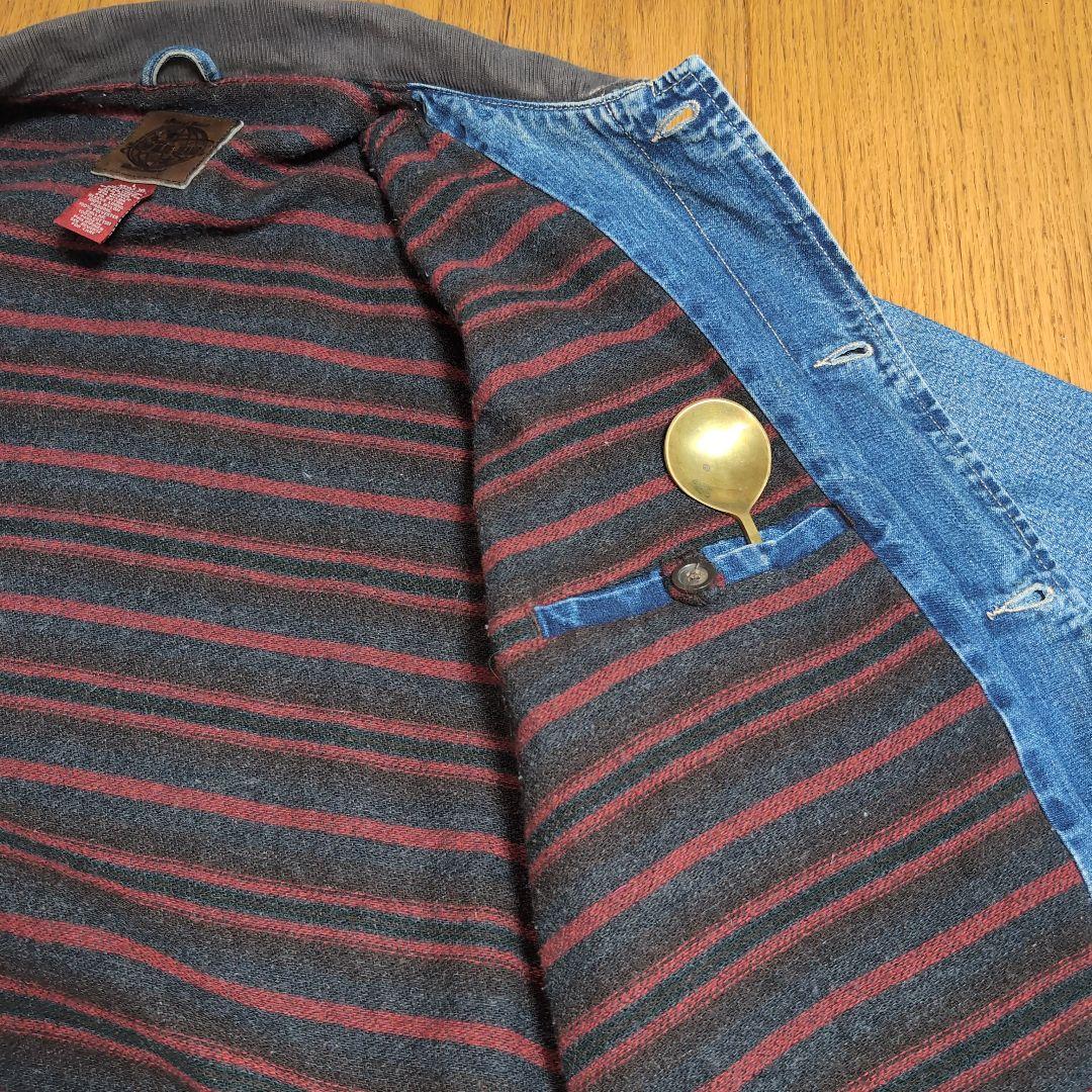 90s old GAP カバーオール 裏地付き 襟コーデュロイ 3本ステッチ