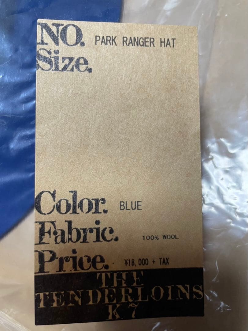 TENDERLOIN テンダーロインPARK RANGER HAT 帽子