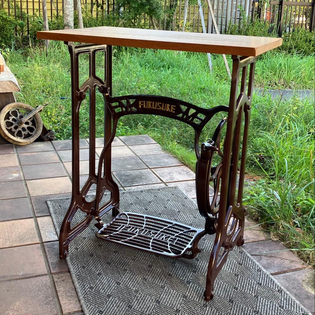 ミシンテーブル 天板はラワン材 FUKUSUKE ヴィンテージテーブル