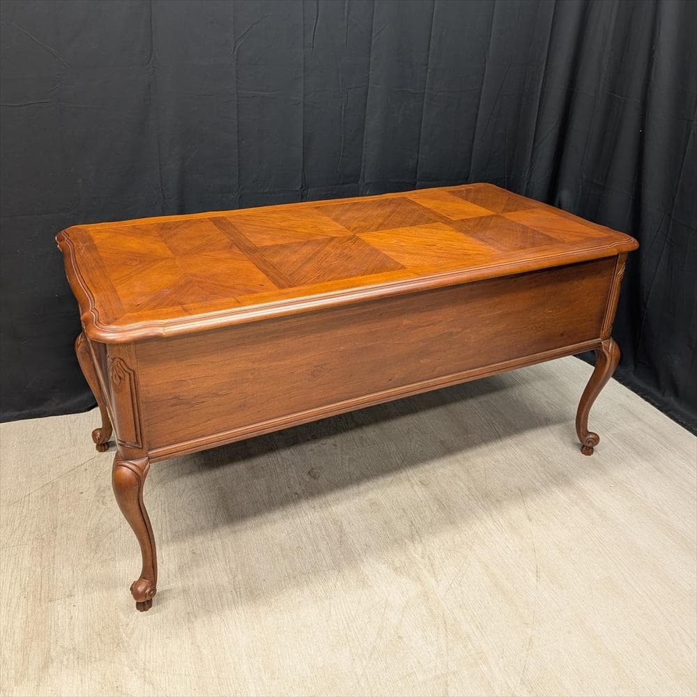 猫脚　書斎デスク　机　両袖　勉強机　作業台　デスク　エグゼクティブ　クラッシック