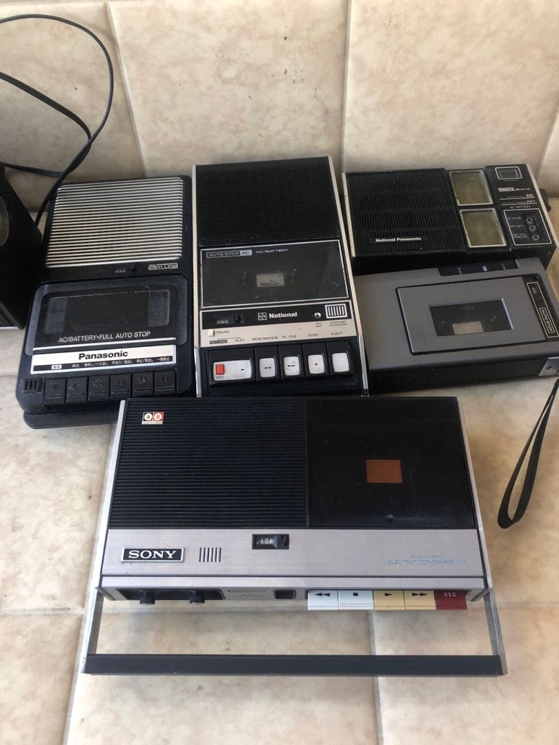 SONYカセットテープレコーダTC‐1150などまとめ5台ジャンク(G20)