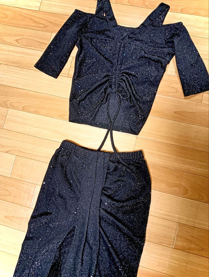 ベリーダンス ロイアルブルー オリエンタル衣装 ＆レッスン着＆ピアス