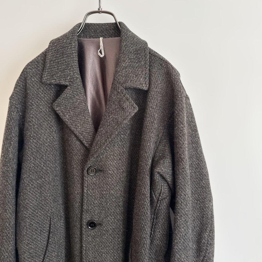 ms braque グリーン系 チェスターコート ウール混紡