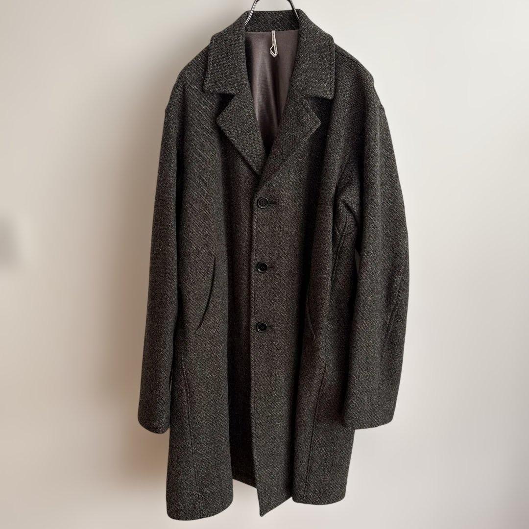 ms braque グリーン系 チェスターコート ウール混紡