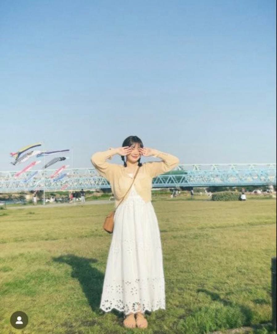 ollun フラワーレースキャミセットドレス