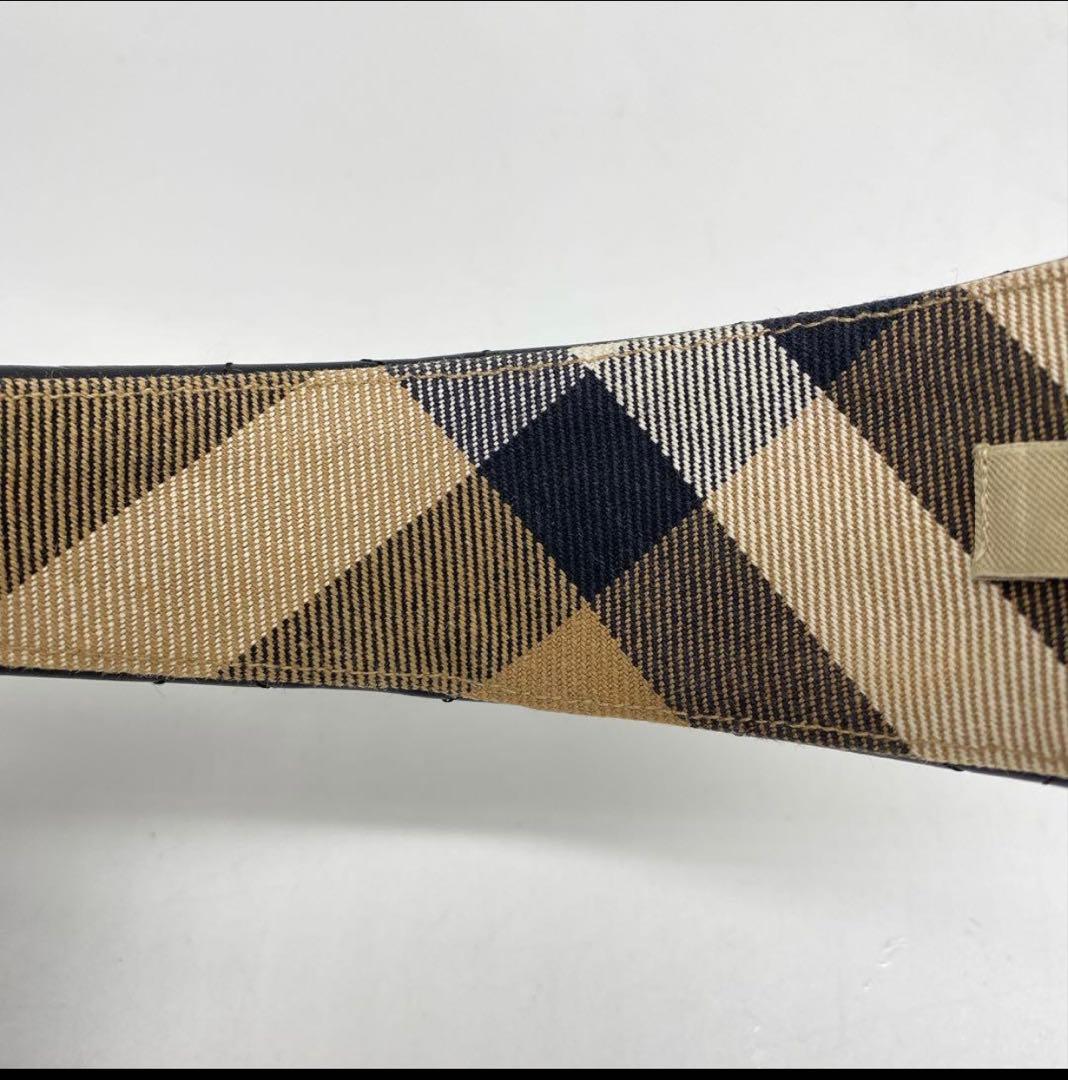 BURBERRY バーバリー カチューシャ ノバチェック、レザー　ヘアバンド